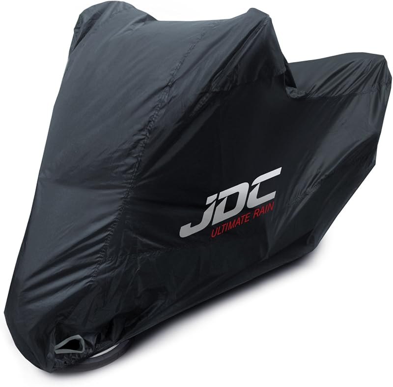 JDC Motorcycle 100% Waterproof Cover - Ultimate RAIN (Heavy Duty, Soft Lining, Heat Resistant Panels, Taped Seams) - M