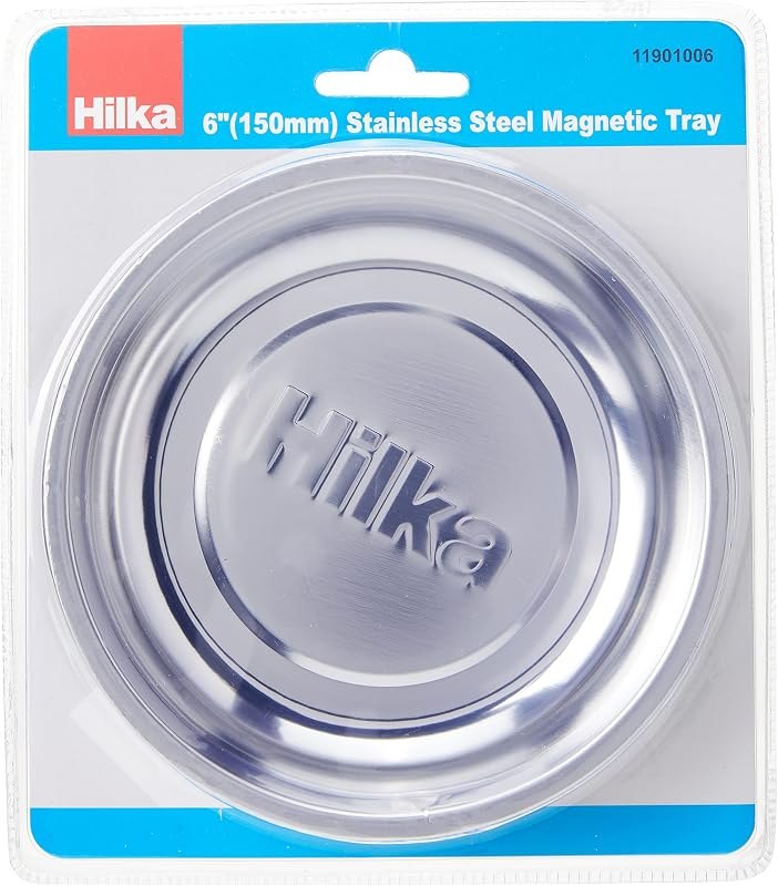 Hilka Tools 11901006 Stainless Steel Magnetic Tray, Silver, 6-Inch — magnetic tool tray for magnetic tool tray