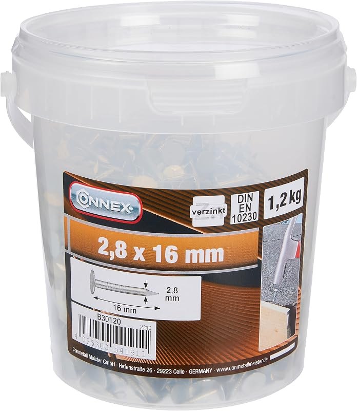 CONNEX B30120 Roofing Nails in Bucket 2,8x16, 2,8 x 16 mm (1200 g)