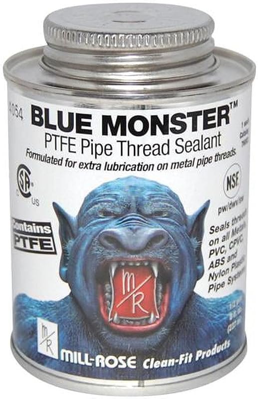Millrose Mill-Rose 76001 Monster Heavy-Duty Industrial Grade with PTFE, 4 Fl. Oz, Blue — plumbing Leak tape for