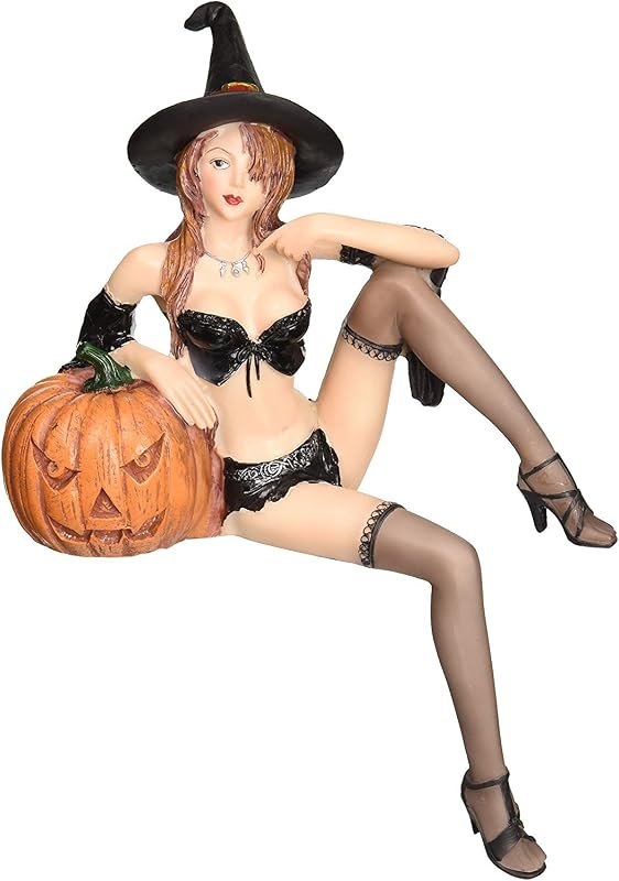 Halloween Temptress Witch Shelf Sitter Statue — halloween witch statue for halloween witch statue