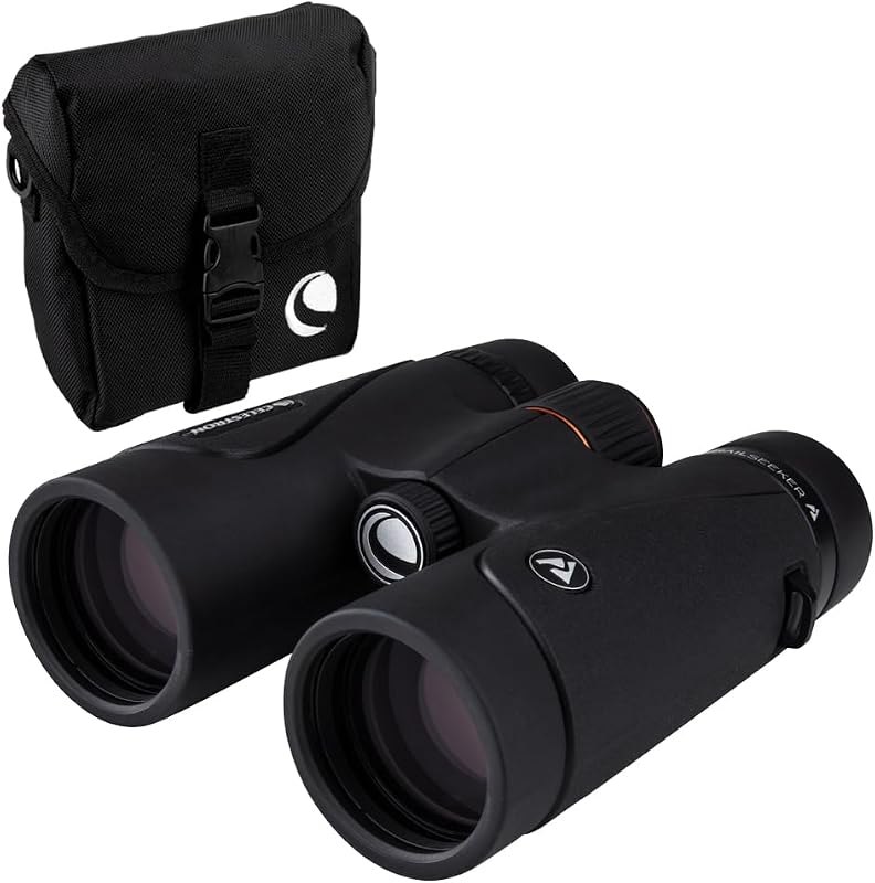 Celestron TrailSeeker 8x42 Premium Phase & Dielectric Coated Binoculars — Lunar Observation Binoculars for lunar