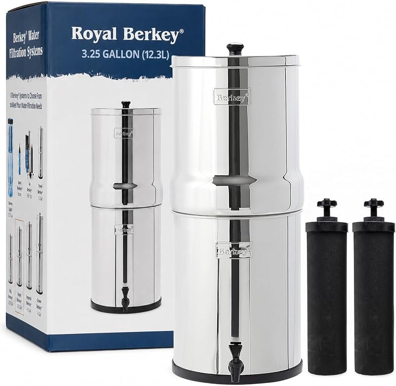 Royal Berkey 3.25 Gal Gravity Water Filter System with BB9-2 Filters — under sink water filter for under sink water