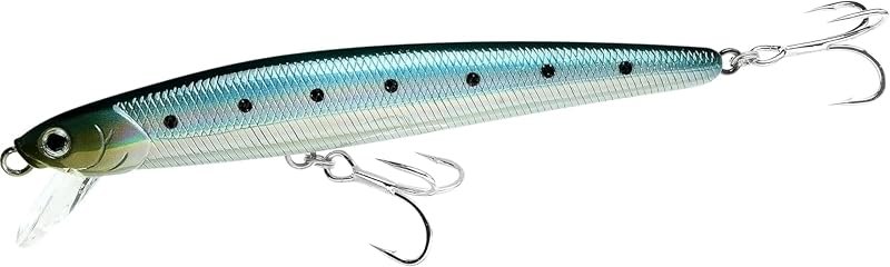 LUCKY CRAFT FlashMinnow 130MRS Saltwater Fishing Lures, Jerkbait for Halibut and Bass Fish, Slow Sinking 2-4ft, Surf