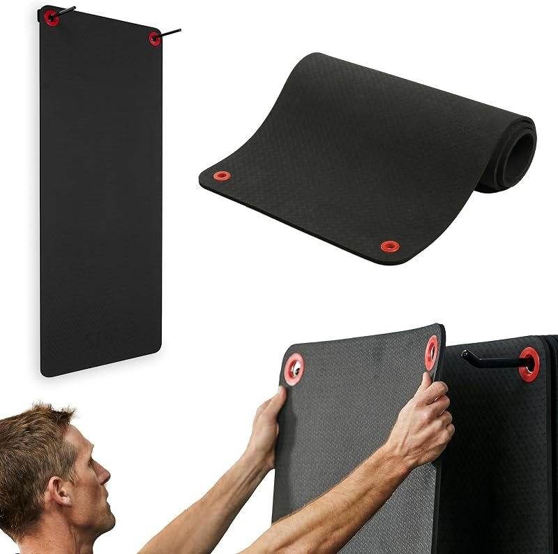 SPRI Hanging Exercise Mats for Gyms, Closed-Cell Foam Yoga & Fitness Mats with Grommets, Thick Workout Mats for