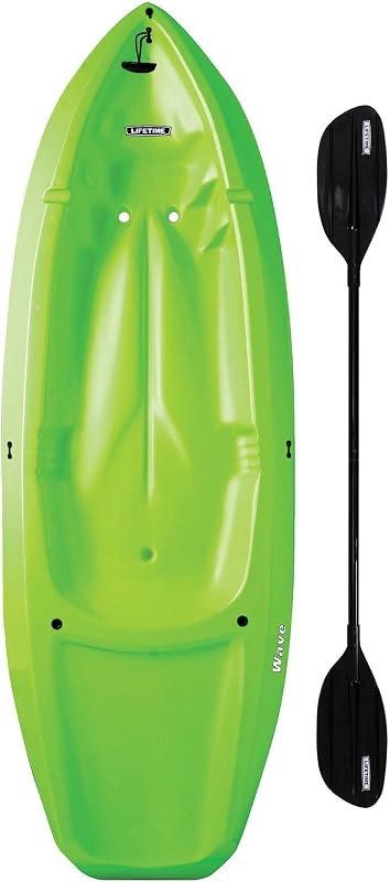 Lifetime Youth Wave Kayak with Paddle, Green, 6' — sit on top kayak for sit top kayak