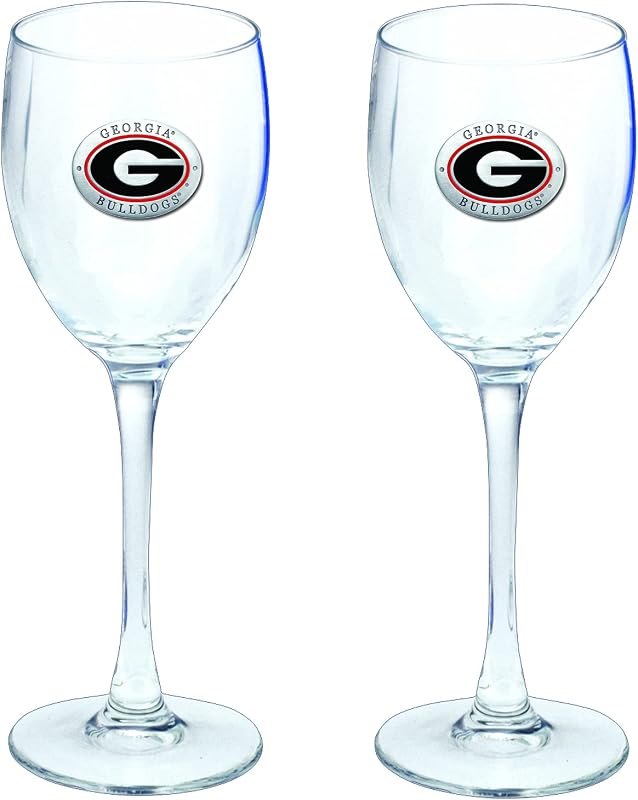 Heritage Pewter Georgia Bulldogs Glass Goblets — best red wine glass set for red wine glass set