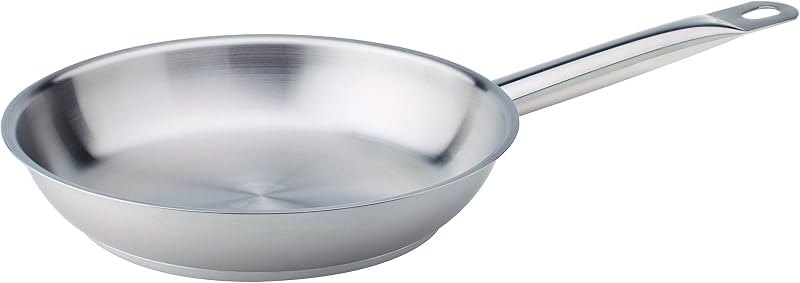 Pentole Agnelli Stainless Steel Frying Pan with A Steel Tube Handle, Diameter 28 Cm. — carbon steel skillet for carbon