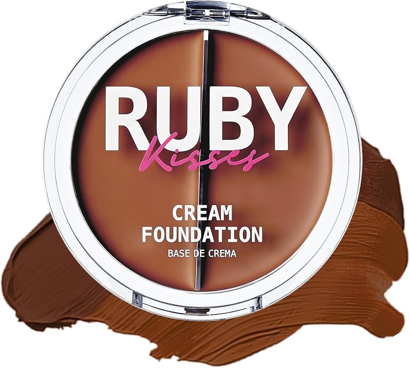 Ruby Kisses 3D Face Creator Cream Foundation & Concealer, 12 Hours Long Lasting, Medium to Full Coverage, Non-Greasy