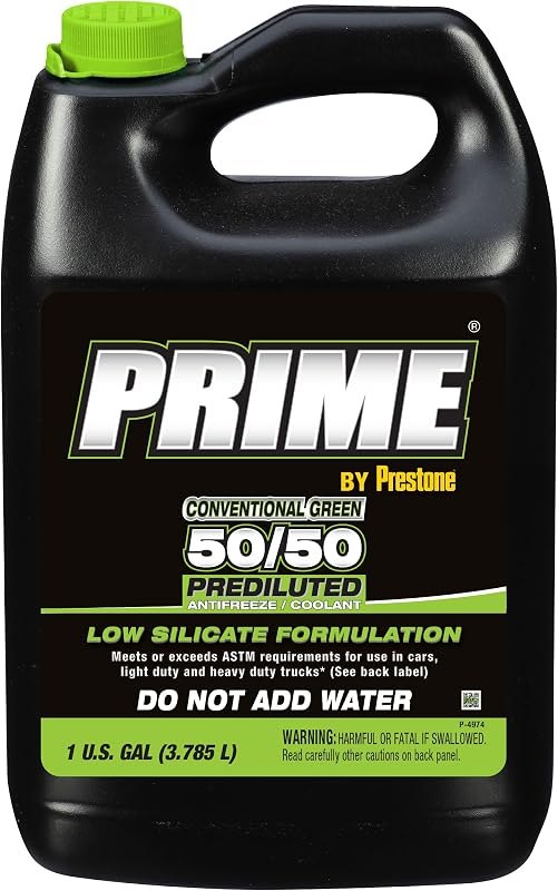Prestone AF3300-6PK Prime Green Silicate 50/50 Antifreeze - 1 Gallon, (Pack of 6) — marine corps marathon tracker for