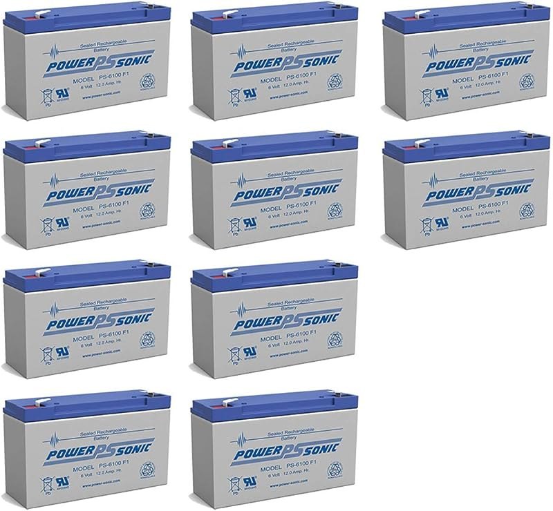Power Sonic PS-6100 6V 12AH UPS Battery for Lithonia ELB-0612-10 Pack — UPS replacement battery for ups replacement