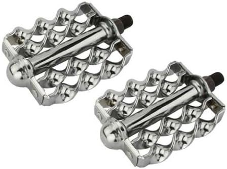 Lowrider Bike Double Flat Twisted Pedals 1/2 Inch Chrome. Bicycle Pedals