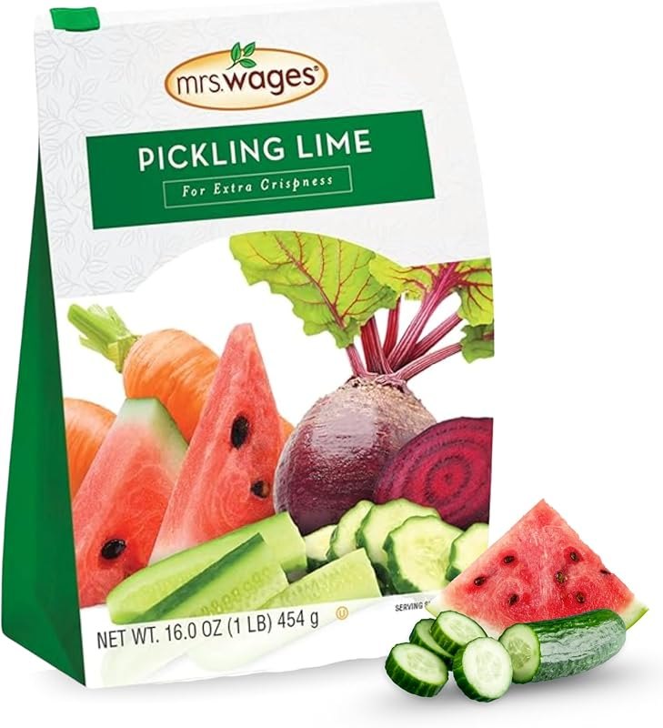 Mrs. Wages Pickling Lime, Crispy Flavorful Pickles, 6, 1lb Resealable Bags — canning pickle crisp for canning pickle