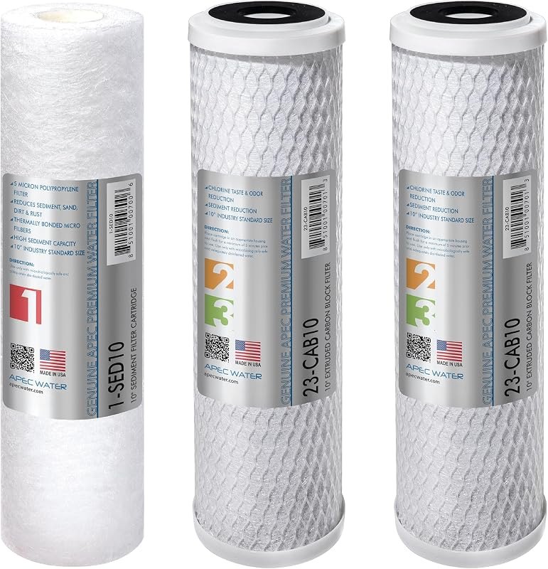 APEC Water Filter-Set Replacement RO Filter Set, Stage 1, 2 & 3, US Made — Sediment filters for sediment filters
