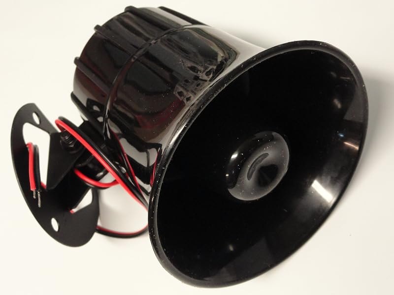 Powerhouse TEP 4" Inch 6 Tone High db Car Alarm Replacement Siren — Seismic Alert Siren for seismic alert siren