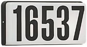 Lighted LED Address Light, Low Voltage, Rust Free, Rectangular Address Light with Black Sticker Numbers — pixel