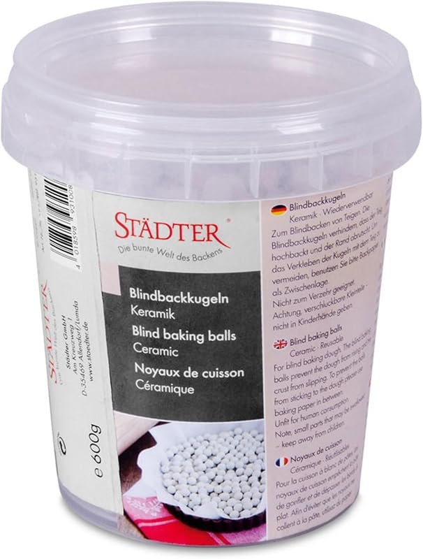 Staedter Ceramic Blind Baking Balls, White, 30 x 30 x 30 cm — baking pie weights for baking pie weights