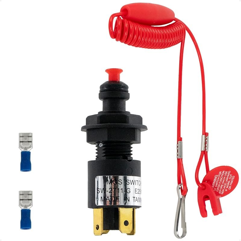 Five Oceans Marine Universal Emergency Cut-Off Switch, Kill Switch for Boat, Engine Shut-Off Switch 12VDC, Coil