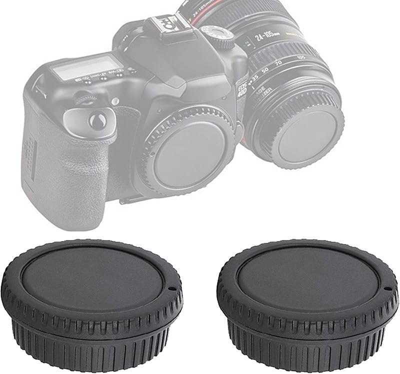 ( 2 Packs) Fotasy Rear Lens Cover Camera Body Cap for Canon EOS DSLR Camera Lenses, Canon EF/ Efs Lens Rear Cap Body Cap