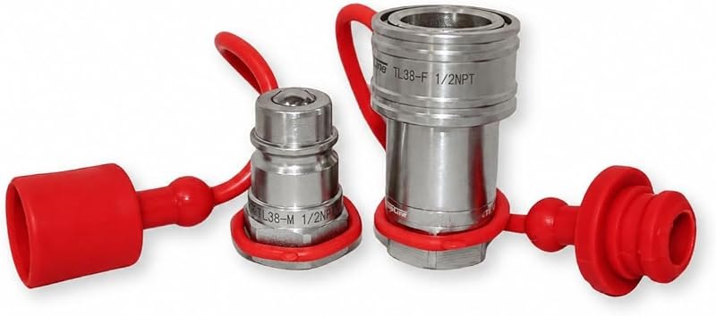 1/2" NPT Thread Ag Quick Connect Hydraulic Coupler Coupling ISO5675 - Ball style 1/2" body size Tractor Implements