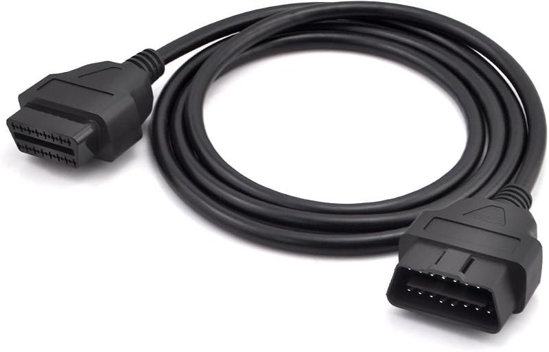 iKKEGOL 5ft 150cm 1.5M OBD-II OBD2 16 Pin Auto Car Male to Female Extension Cable Diagnostic Extender Cord Adapter —