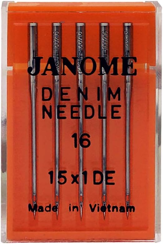 Janome Sewing Machine Needle Denim Size 16 — sewing denim needle for sewing denim needle