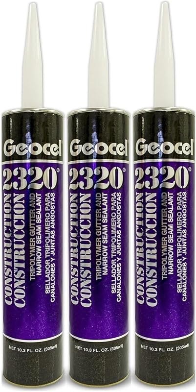 Geocel 2320/2321 Construction Tripolymer Gutter and Narrow Seam Sealant, Clear, 10.3 oz — rain gutter sealant for rain