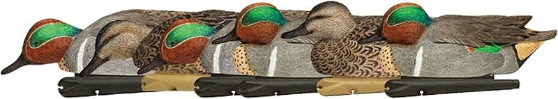 Avian X Topflight Green-Winged Teal Decoys, Realistic Floating Duck Decoys for Hunting, Weight-Forward Swim Keel, Set