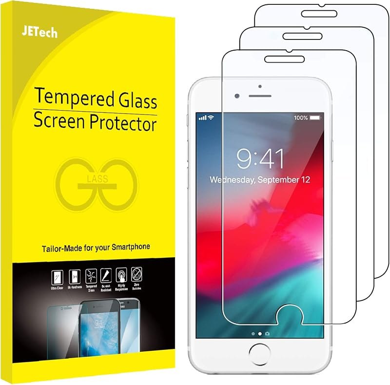 JETech Screen Protector for iPhone 8 Plus/7 Plus/6s Plus/6 Plus, 3-Pack — iPhone Duo Screen Protector for iphone duo