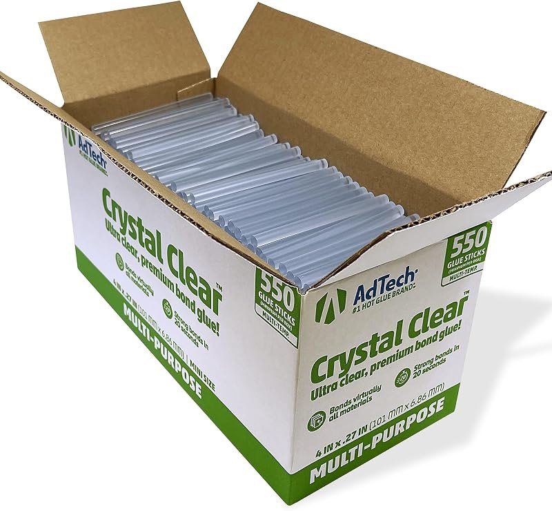 AdTech Hot Glue Sticks, 4 Inch Mini Size, Clear