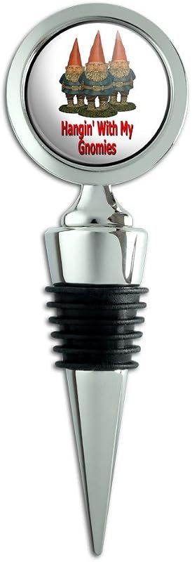 Hangin With My Gnomies Hanging Gnomes Wine Bottle Stopper — best wine stopper for wine stopper