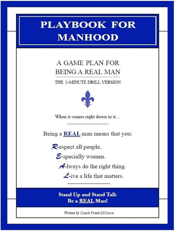 Playbook for Manhood: The 2-Minute Drill Edition — two minute drill for two minute drill