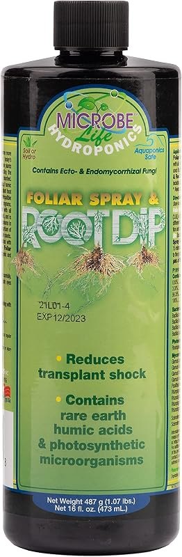 Microbe Life Hydroponics PH21348 Foliar Spray & Root Dip for Fruits & Vegetables, Stimulates Root Production & Builds