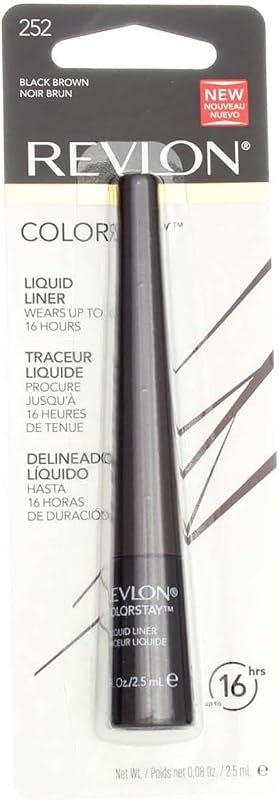Revlon ColorStay Liquid Liner Eye Makeup, Black-Brown [252], 0.08 oz (Pack of 2) — makeup liquid eyeliner for makeup