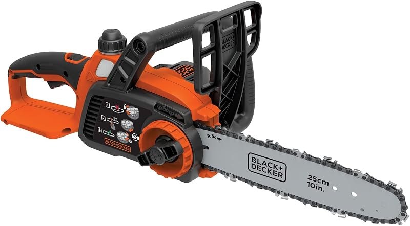 BLACK+DECKER 20V MAX Chain Saw Cordless Chainsaw, 10-Inch Battery Chainsaw, Tool Only, for Wood Cutting and Tree