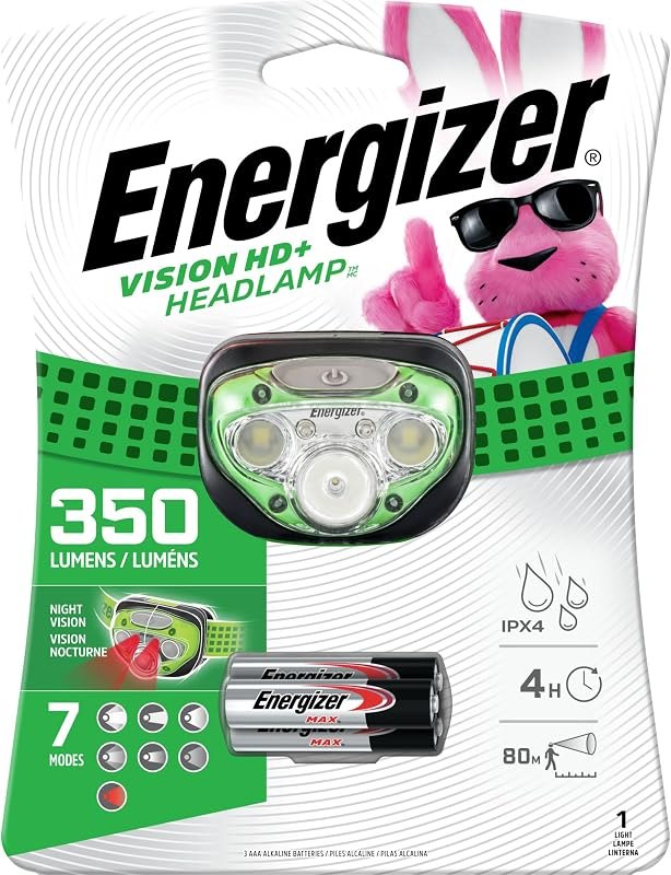 Energizer LED Headlamp, Bright and Durable, Lightweight, Built For Camping, Hiking, Outdoors, Emergency Light, Best