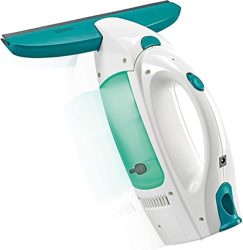Leifheit Dry & Clean Window Vacuum Cleaner Kit, Up to 35 Mins Power, Battery-Powered Electric Cleaner — best glass