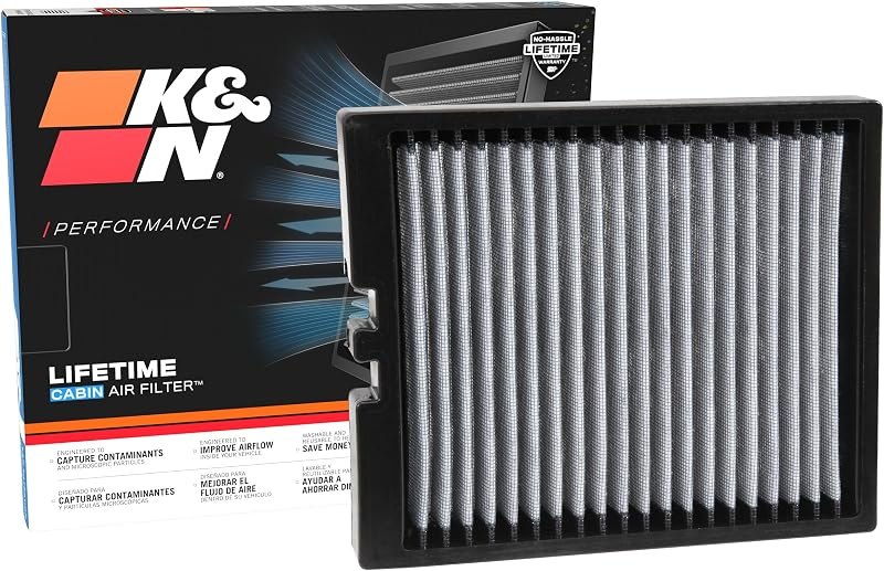 K&N LIFETIME Cabin Air Filter: Washable, Clean Air for your Cabin, VF1011