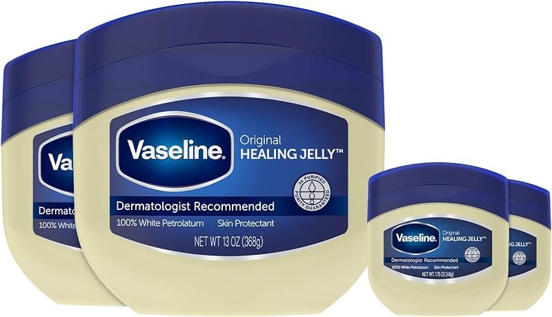 Vaseline Petroleum Jelly 2-Size Variety 4-Pack — Petroleum Jelly Skin Salve for petroleum jelly skin salve