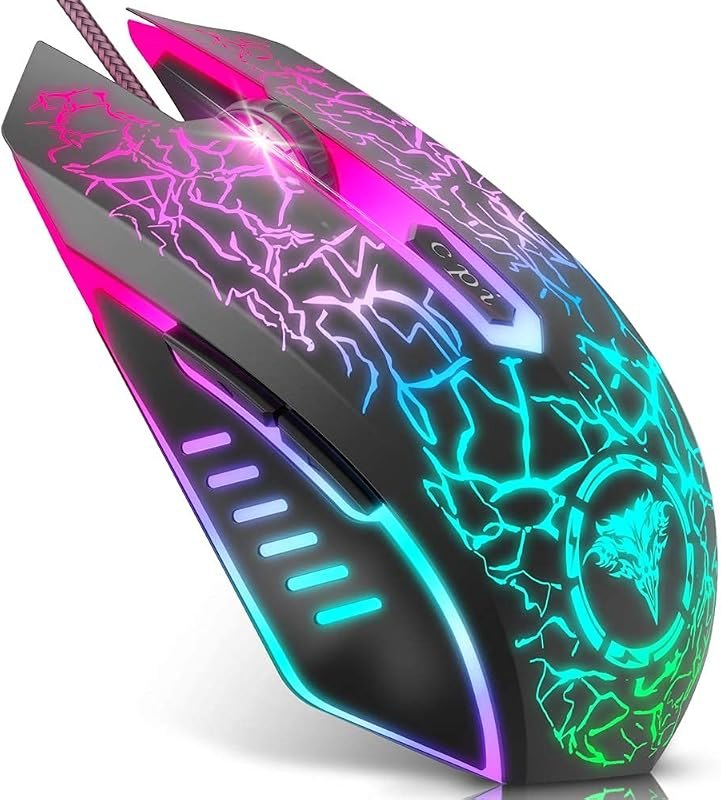 Gaming Mouse Wired with RGB Backlit, Ergonomic PC Computer Mice — PlayStation Precision Gaming Mouse for playstation