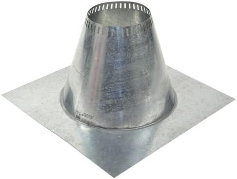 "Ventilated Roof Flashing" for Shasta Vent 6" (8" O.D.) Chimney Systems (for Flat Roofs) — best roofing ridge vent for