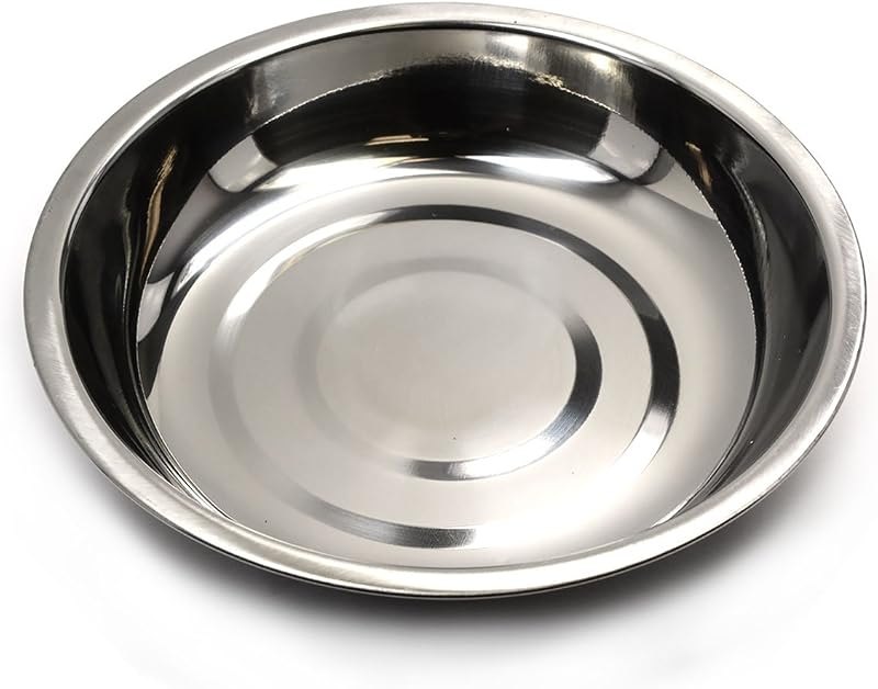 2 Pieces of 6" Stainless Magnetic Tray w/Strong Magnets for Tools & Hardware — best magnetic tool tray for magnetic