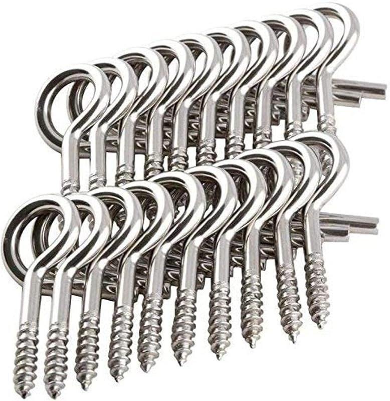 Hangman 20 Piece Christmas Lights Hanger Hooks, Stainless Steel (QH-20) — christmas light clips for christmas light