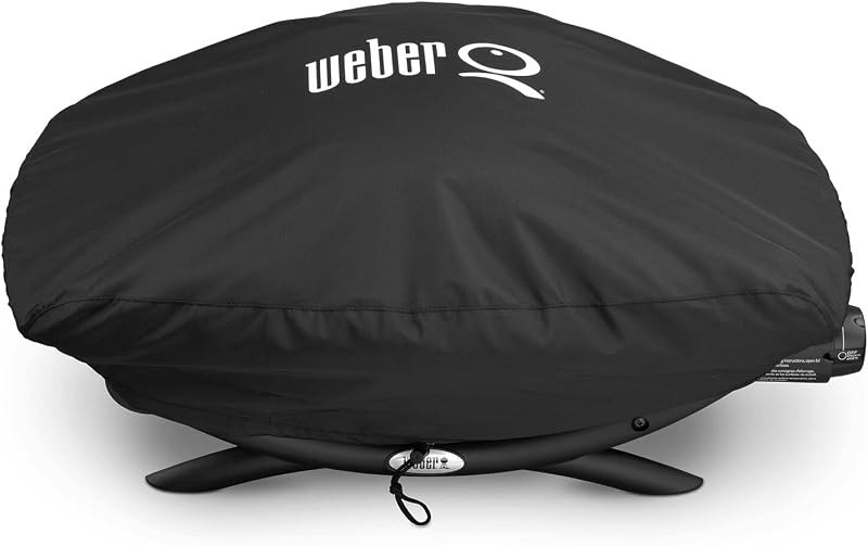 Weber Grill Cover for Q 200/2000 Series Gas Grills,Black — bbq grill wind shield for bbq grill wind shield