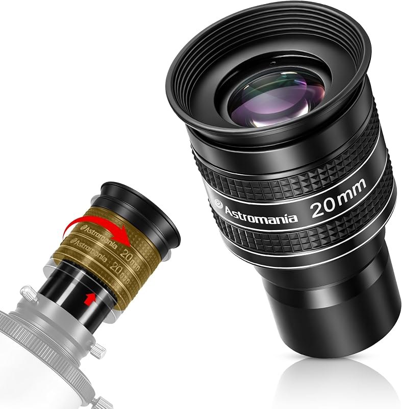 Astromania Telescope Eyepiece 20mm, Wide Angle 58° Planetary Eyepiece 1.25" — planetary nebula eyepiece for planetary