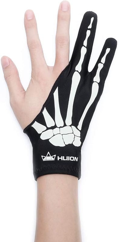 HUION Skeleton Artist Glove for Drawing Tablets, Left or Right Hand — drawing tablet glove for drawing tablet glove