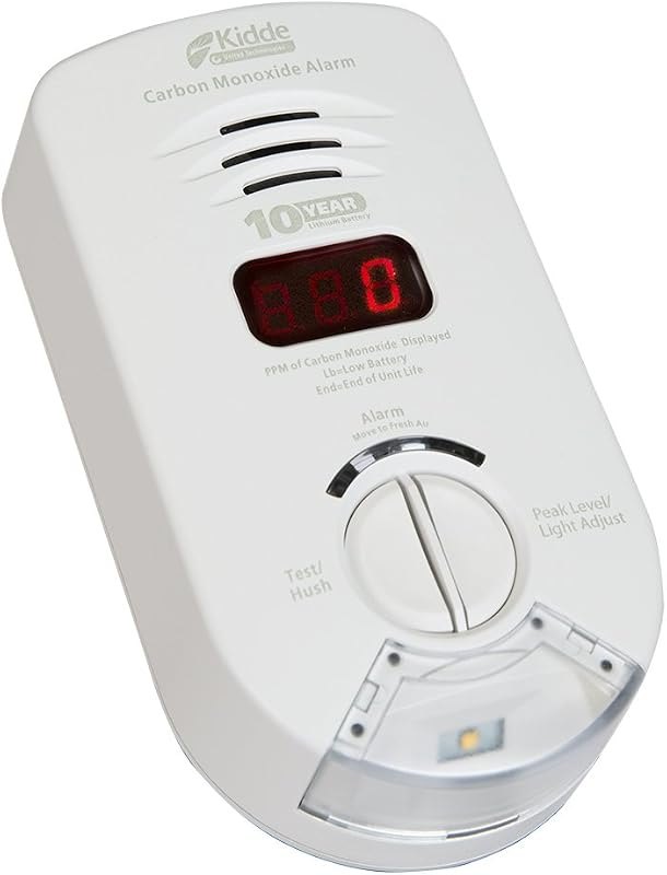 Kidde Carbon Monoxide Detector, Plug In Wall with 10-Year Battery Backup, Safety Light for Hearing Impaired or Deaf