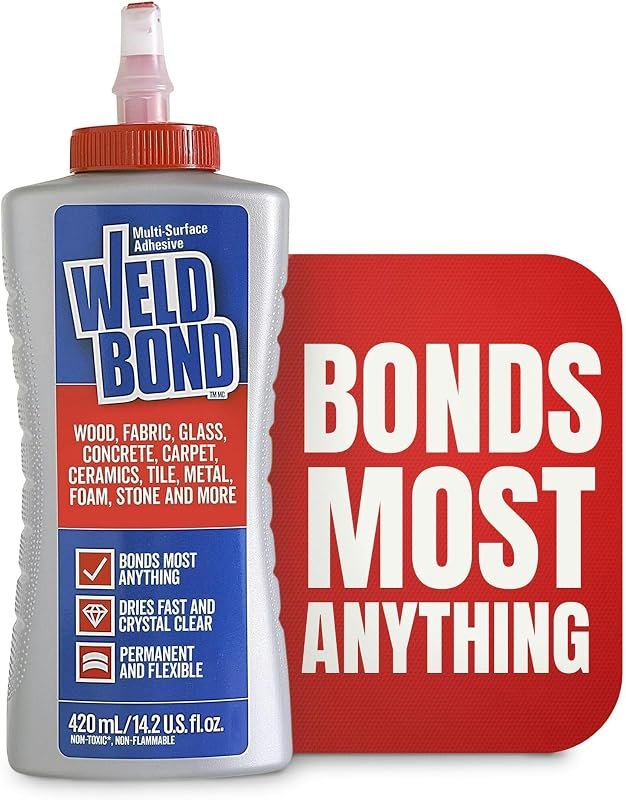 Weldbond Multi-Surface Adhesive that Bonds Most Anything! Wood Glue for Furniture Heavy Duty, Wood Glue for