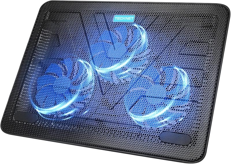 TECKNET Laptop Cooling Pad, Portable Slim Laptop Cooler for 12"-17" Laptops