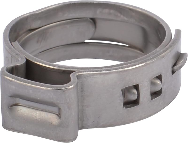 SharkBite 1/2 Inch Clamp Ring, Pack of 100, Stainless Steel Plumbing Fitting, PEX Pipe, PE-RT, UC953CP100 — pipe